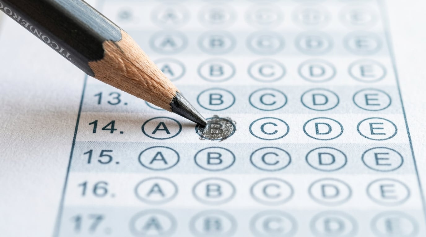 Maarif Modeli çoktan seçmeli sınav optik formu ve kalem